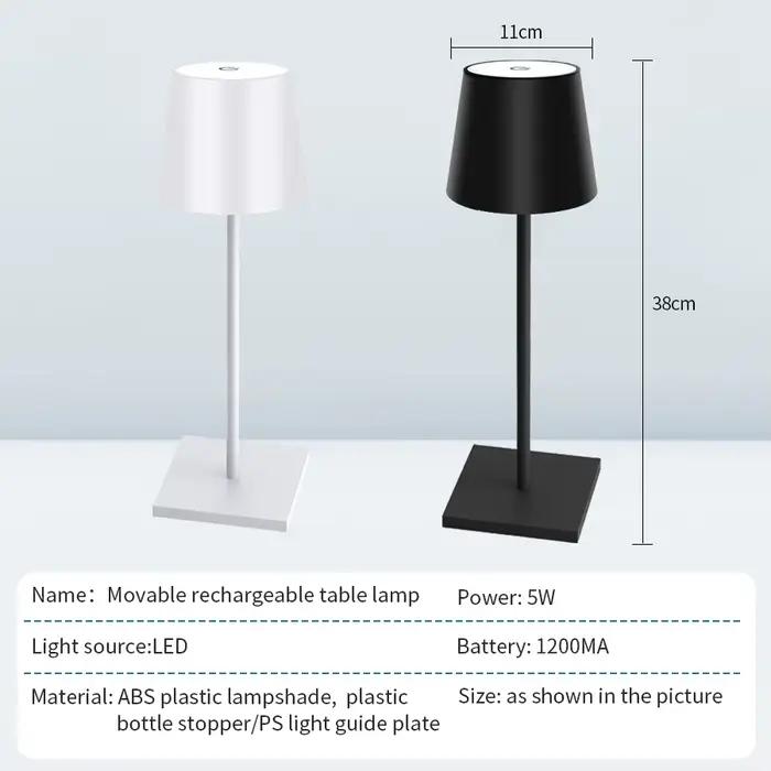 Lampe de table rechargeable LED 3 niveaux pour cabane pêche - Éclairage ambiant bureau club décoration