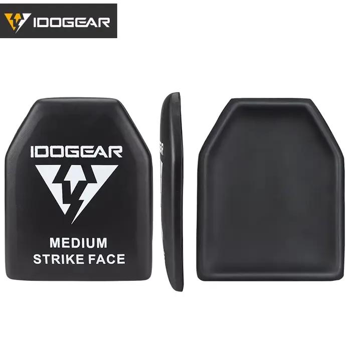 Plaques EVA mousse tactique airsoft pêche - Plaques choc élastiques taille moyenne noir