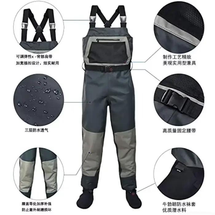 Waders pêche à la mouche néoprène enfants adultes - Bottes séchage rapide imperméables respirantes