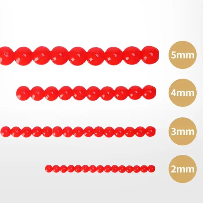 Perles flottantes appât fraise 2-5mm - esches artificielles TPR pour carpe herbivore