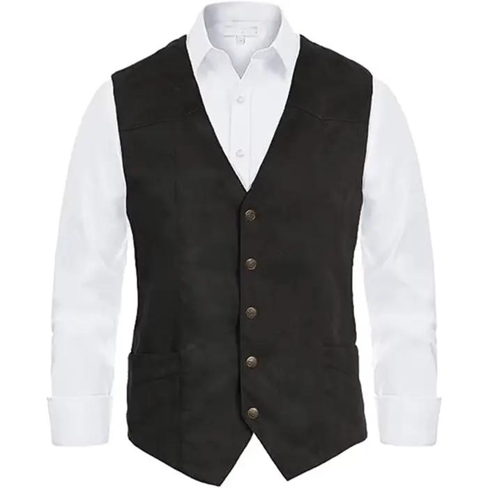 Veste gilet sans manches pour homme vintage, coupe cintrée et ourbe bas pour pêche en extérieur