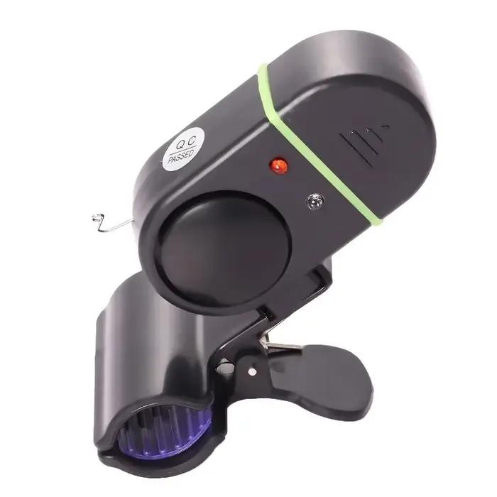 Cloche alarme sonore avec LED pour canne à pêche - Indicateur de touches à clip souple pour extérieur