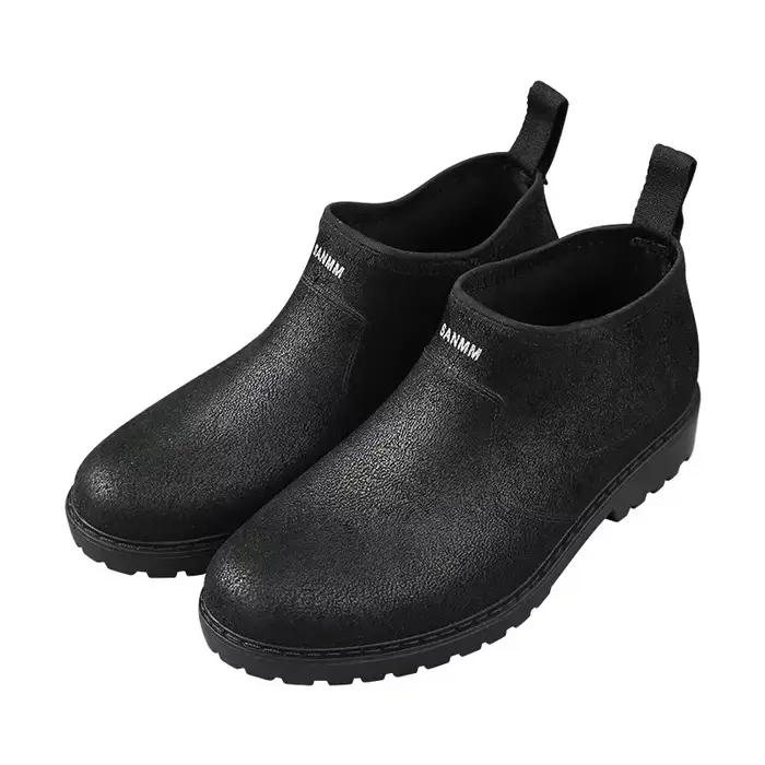 Bottes de pluie cheville homme 2025 mode jardin pêche imperméables caoutchouc tendance