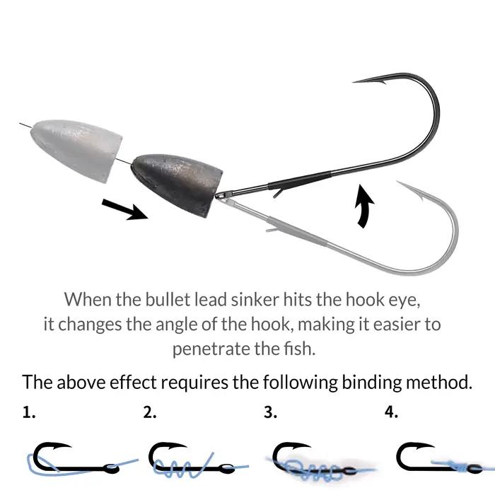 Hameçons baitholder 9KM 10-20 pièces pour pêche du bass au Texas rig drop shot flipping pitching