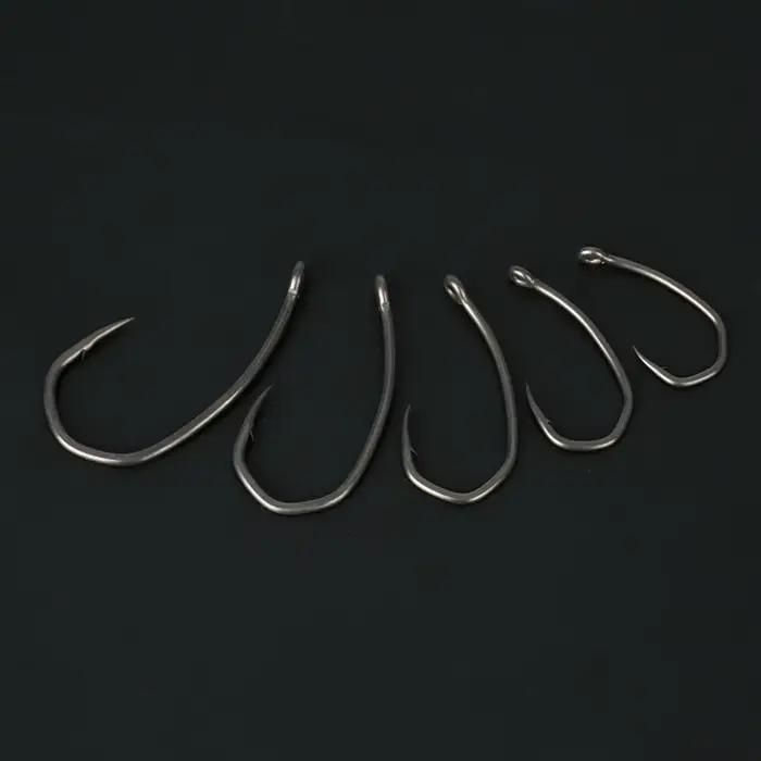 Hameçons Hirisi 8041 50 pièces ardillonnés acier inoxydable haute carbone revêtus PTFE anti-rouille