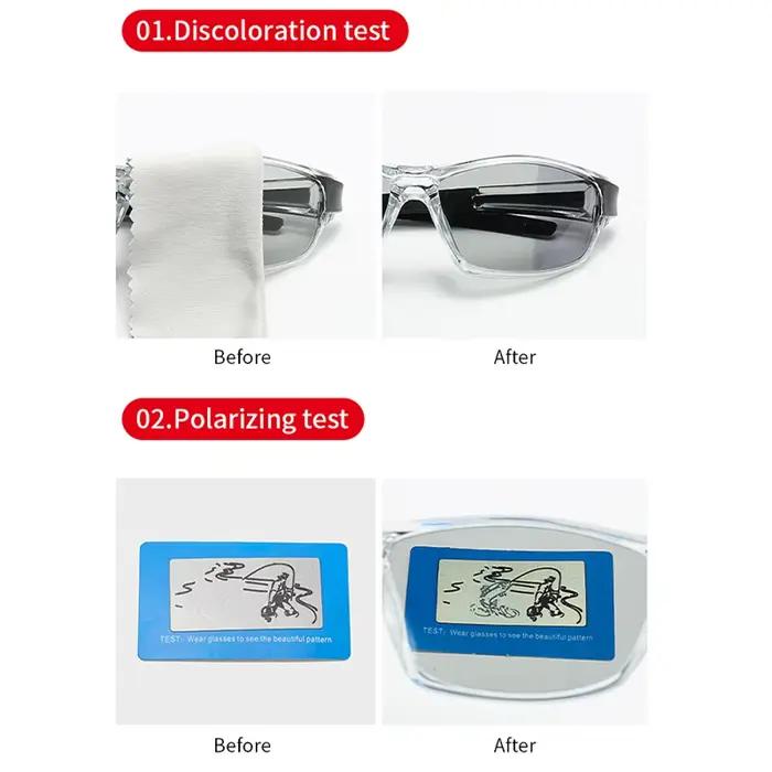 Lunettes de pêche photochromiques polarisées UV400 - Verres qui s'adaptent à la lumière pour pêche variable