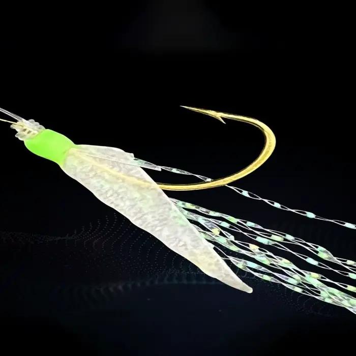 Hameçons lumineux Feathers Fishing pour bar et morue - Sabiki rigs pêche eau douce et mer - Leurres trebles