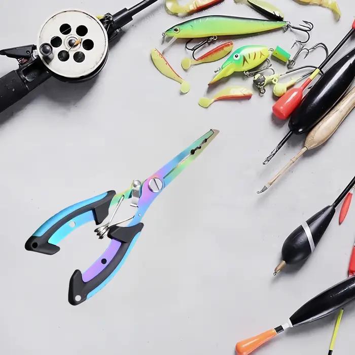 Pince multifonction pêche coupe ligne acier inoxydable et ouvre anneaux portable