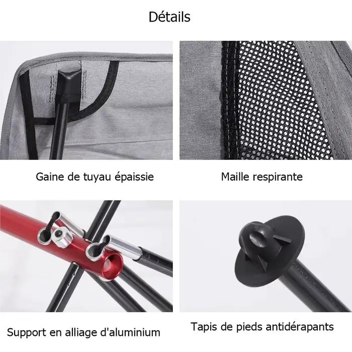 Chaise de pêche aluminium avec accoudoirs et porte-gobelet - Confort et praticité pour pêche longue durée