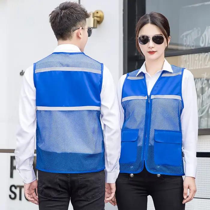 Veste de pêche été réfléchissante mesh léger - Veste sans manches grande taille L-6XL pour activités outdoor