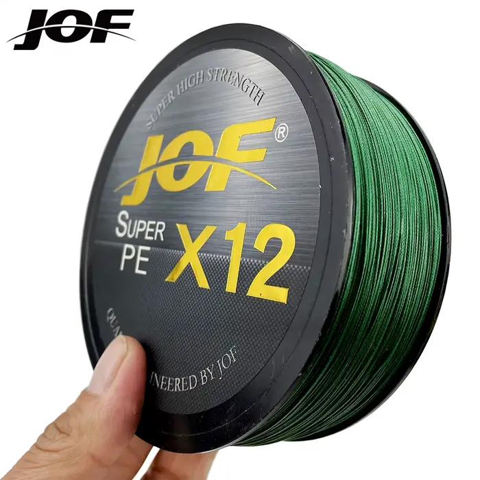 Ligne tressée JOF 12 ou 9 brins PE super résistante multifilament japonaise pour pêche en eaux libres et淡水区段