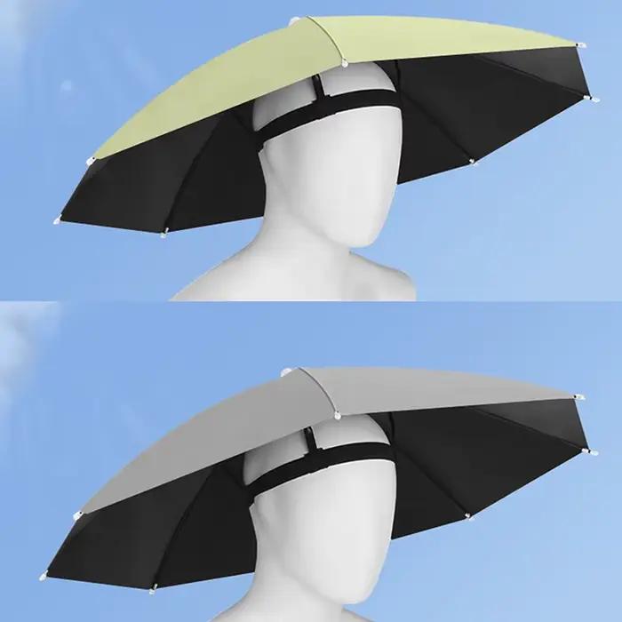 Chapeau parapluie portable pêche pliable universel imperméable protection solaire camping extérieur