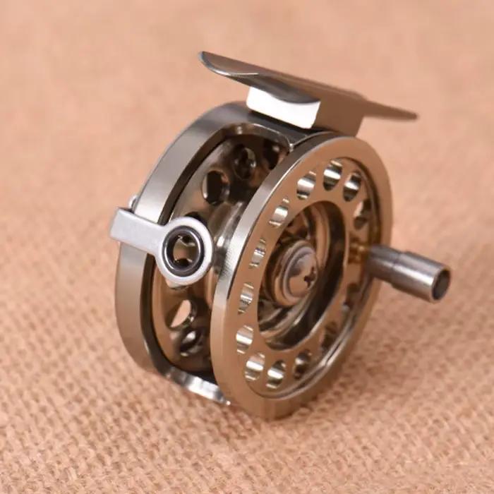 Moulinet fly fishing alliage aluminium métal lac mer hiver glace ratio 1:1
