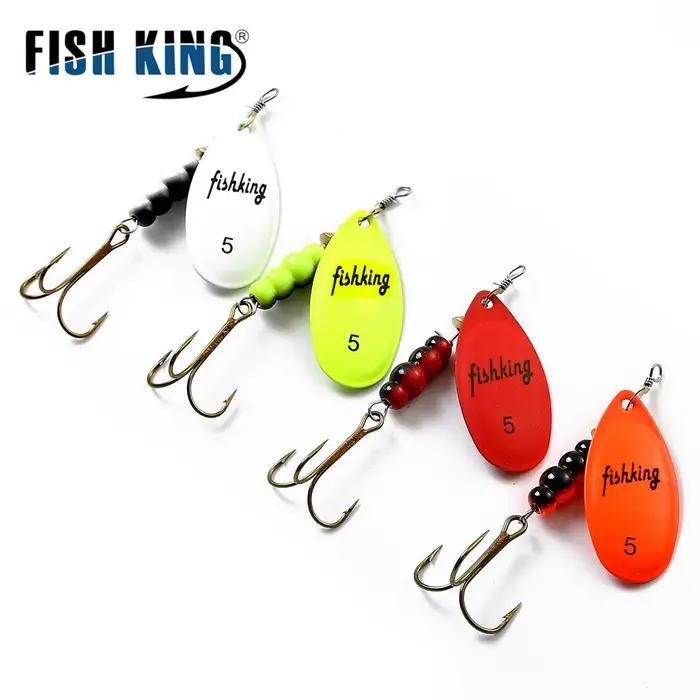 Spinner bait 5 grammages FISH KING avec cuillères rotatives - leurres métal brochet