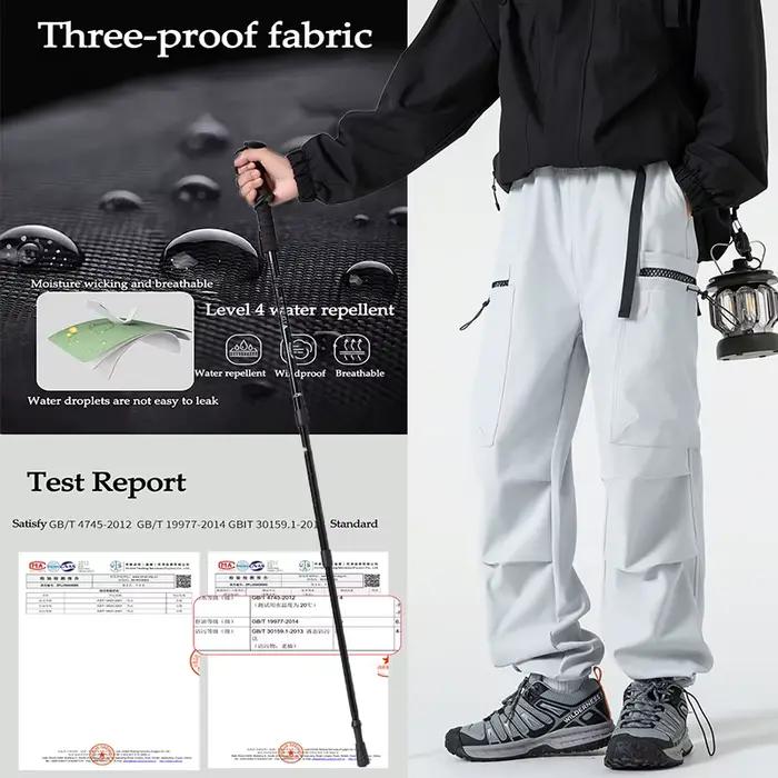 Pantalon cargo camouflage homme automne - Pêche randonnée imperméable coupe-vent style américain