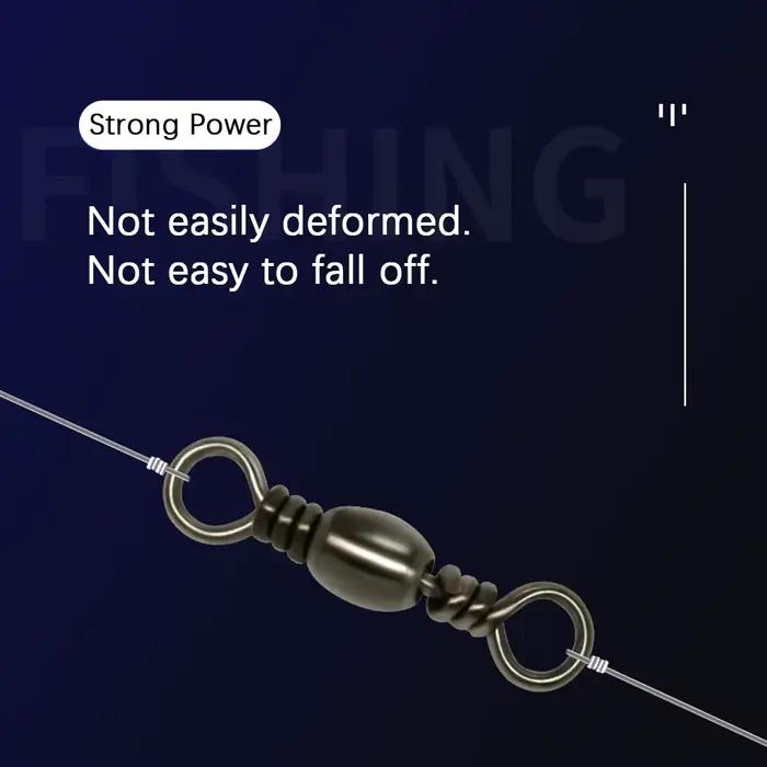 Barrel Swivel en Acier Carbone 100 Pièces pour Pêche en Mer - Connecteurs Hameçons et Accessoires