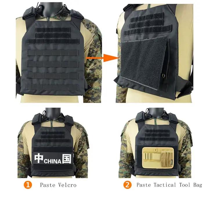 Panneau adaptateur MOLLE 1000D pour patchs pêche conversion Hook & Loop équipement tactique homme BK KH OD nylon tricoté
