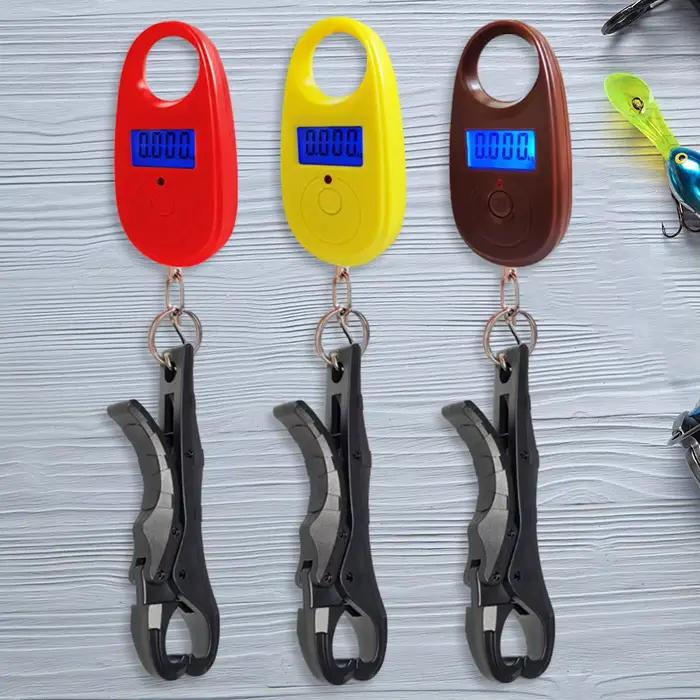 Mini pèse-bagages digital 40kg avec pince à poisson - balance portable pour pêche, pesée précise en extérieur