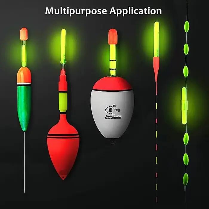 Lot 100/50 bâtons lumineux pour flotteurs pêche nocturne avec lumière fluorescente accessoires pêche