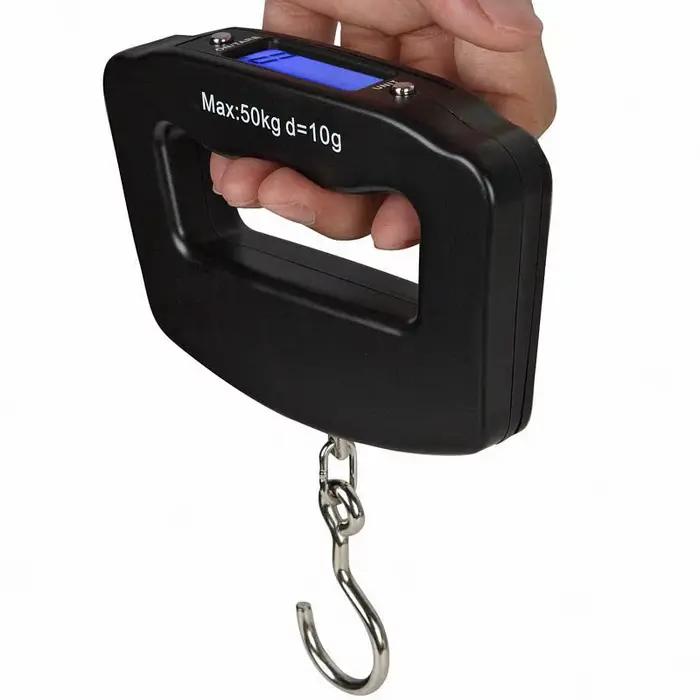 Balance numérique portable suspendue 50kg avec écran LCD rétroéclairé pour pêche et voyage