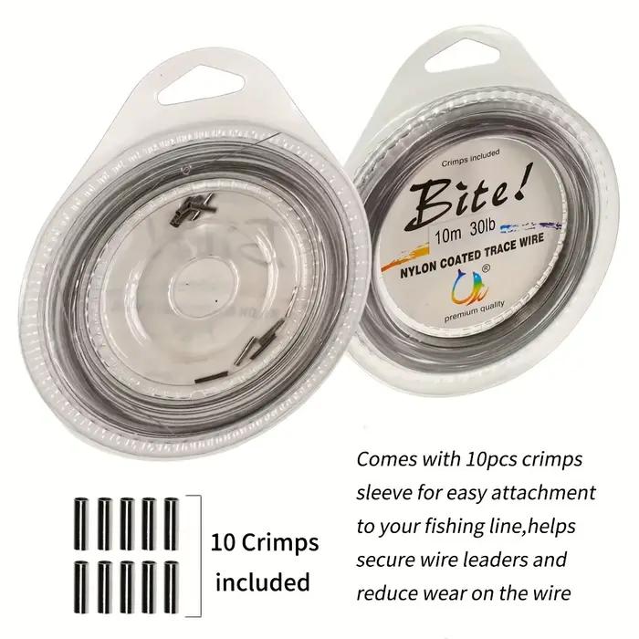 Leader acier 2x10m nylon coated - Fil d'acier X7 pour bar de mer et pêche offshore