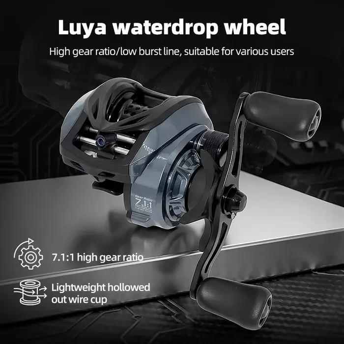Moulinet casting électrique DC DEUKIO 6+1BB ratio 7.1:1 pour pêche carpe et mer avec freinage digital
