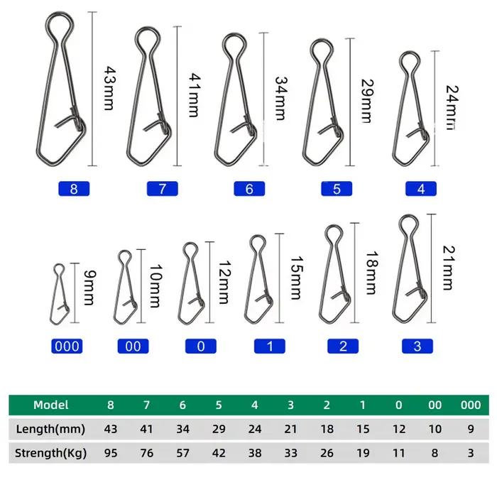 Émerillons roulants et anneaux connecteurs 100/200 pièces pour ligne leurres - DNDYUJU accessoires