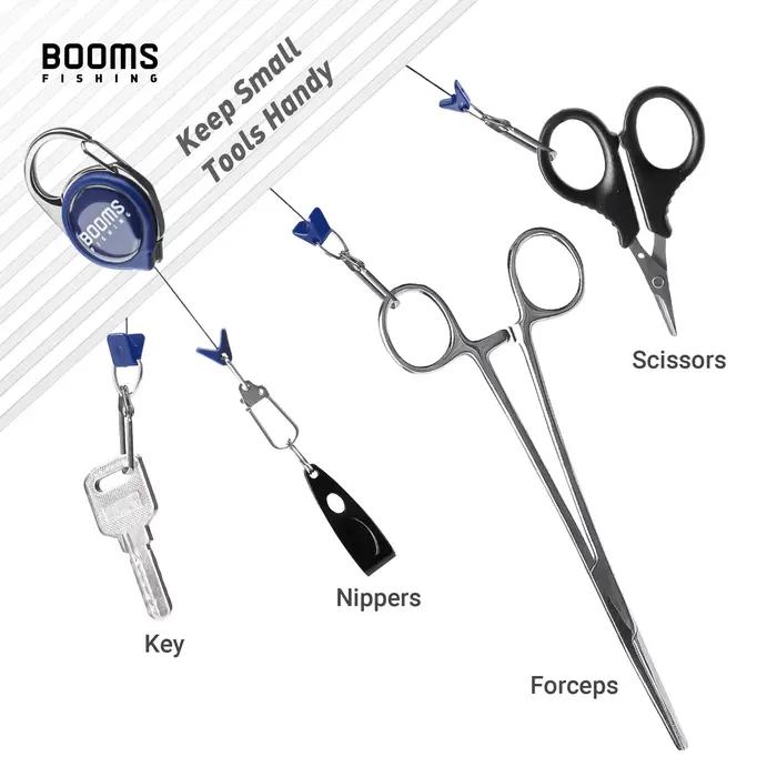 Porte-badge pêche rétractable 2 pièces avec ressort anti-rouille et clip rapide pour mouches et accessoires