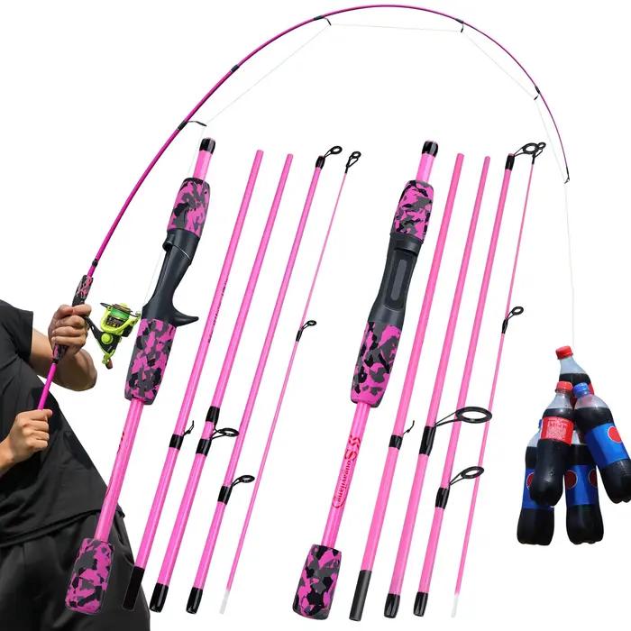 Canne pêche Sougayilang 5 sections 1.8m légère voyage pêche eau douce spinning/casting