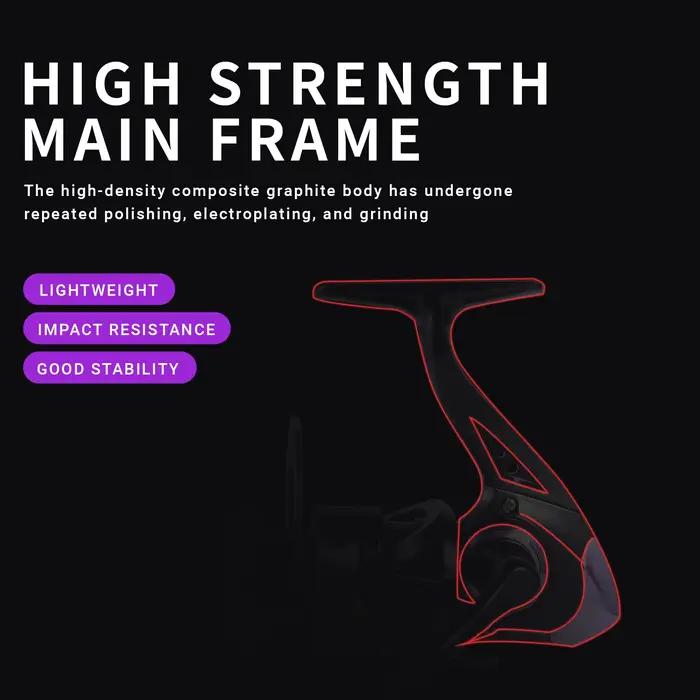 Moulinet spinning HAUT TON PurpleWind 500-7000 ratio 5.2:1 drag 13.2-21.6 pour pêche polyvalente