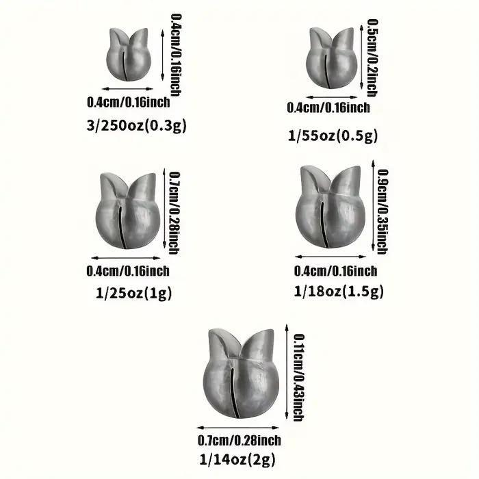 Kit plombs pêche 60/120 pièces - Plombs fendus 5 tailles - Design rond amovible eau douce