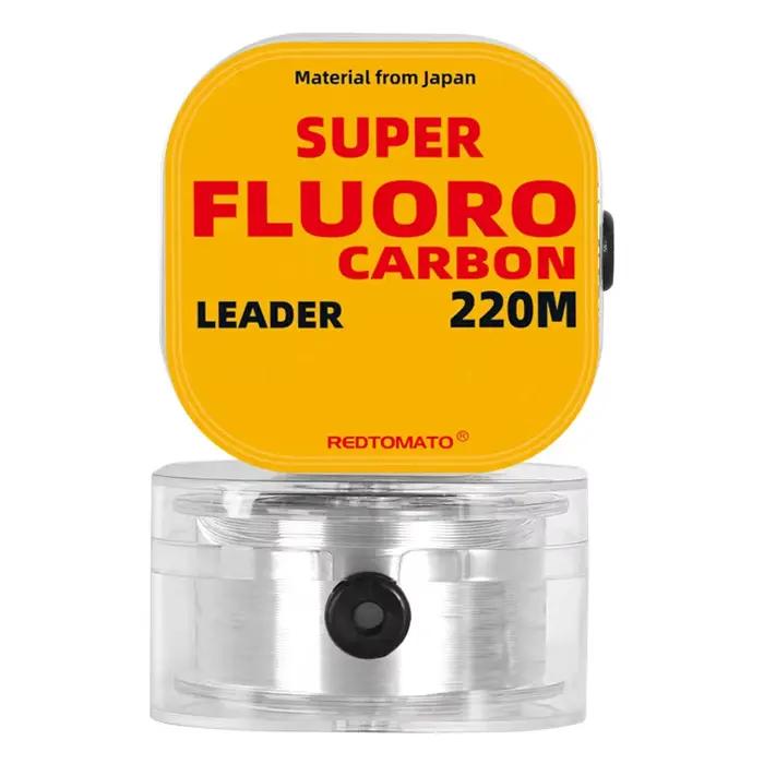Ligne fluorocarbone revêtue 100M/220M pour pêche à la mouche - Leader transparent haute résistance