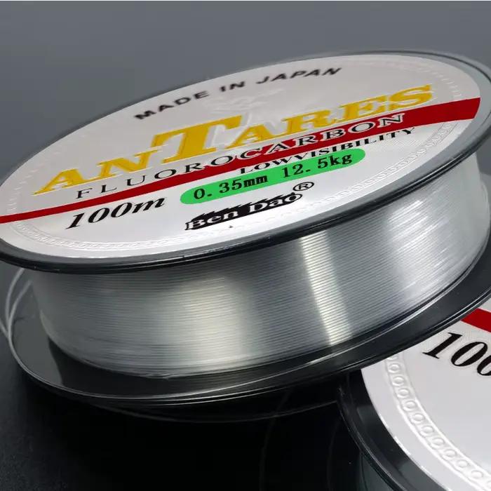 Ligne fluorocarbone 100m pour pêche à la carpe - Fil monofilament japonais super résistant et invisible