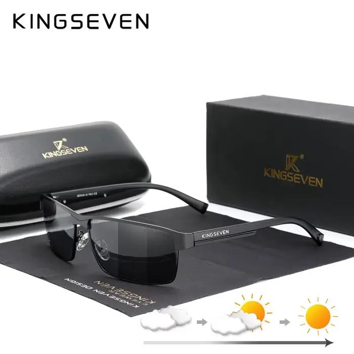 Lunettes de soleil photochromiques polarisées KINGSEVEN pour pêche - Verres caméléon UV400 anti-éblouissement