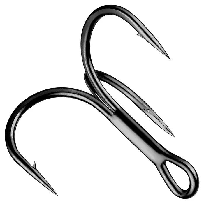 Hameçons triples 4X renforcés taille 1 à 10/0 pour gros poissons - acier carbone ultra-résistant
