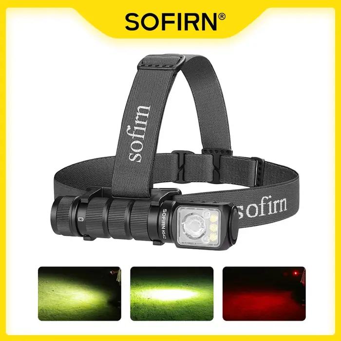 Lampe frontale Sofirn HS42 SST40 rechargeable USB-C 2100lm pour pêche nocturne et camping