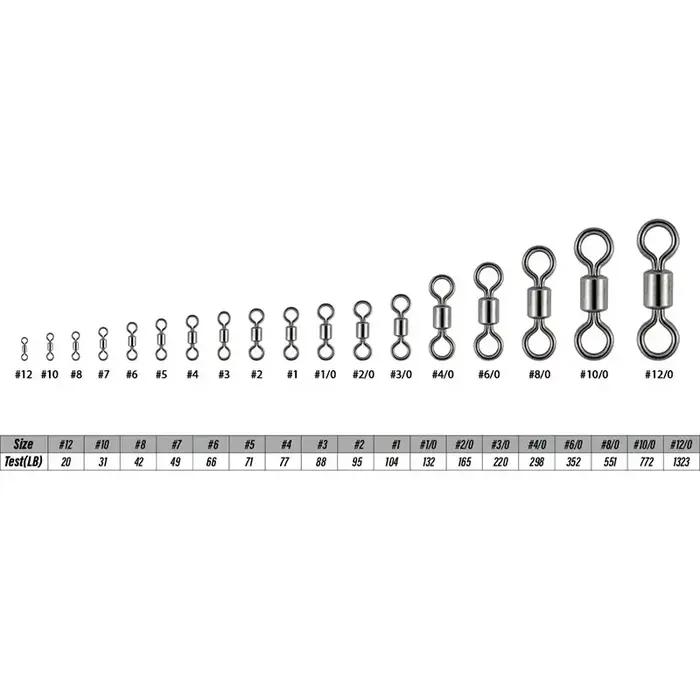 Kit émerillons à billes 200-500 pièces pour pêche eau douce et mer - Connecteurs de ligne pour carpes