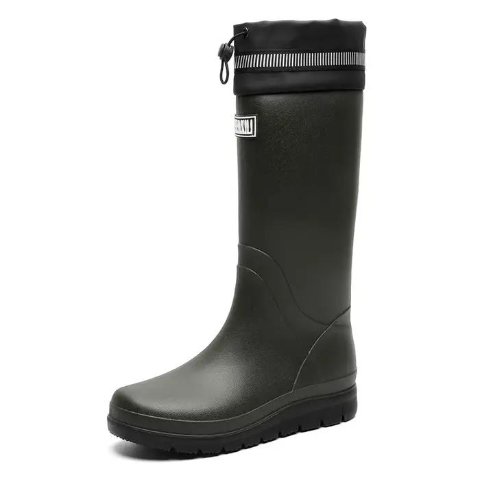 Bottes de pêche haut tube PVC imperméables antidérapantes pour livraison et cuisine professionnelle
