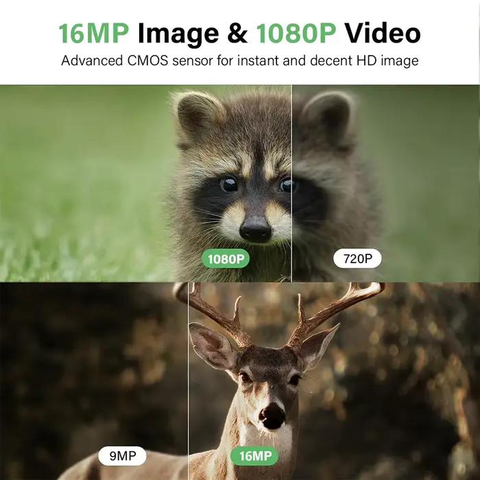 Caméra de chasse 16MP 1080P infrarouge 940nm - Détection de mouvement pour pièges photos wildlife