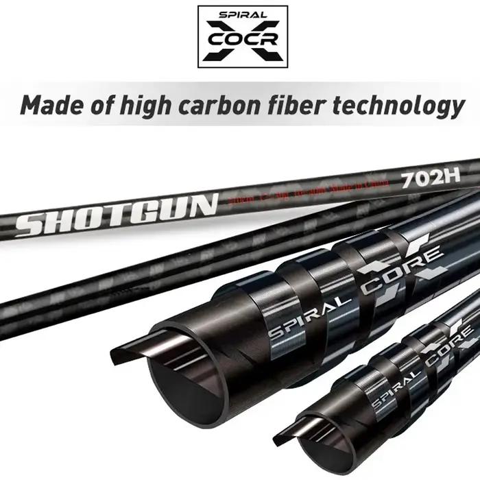 Canne leurre 2.28m 2.4m XH XXH action fast 40LB carbone gros poissons spinning casting