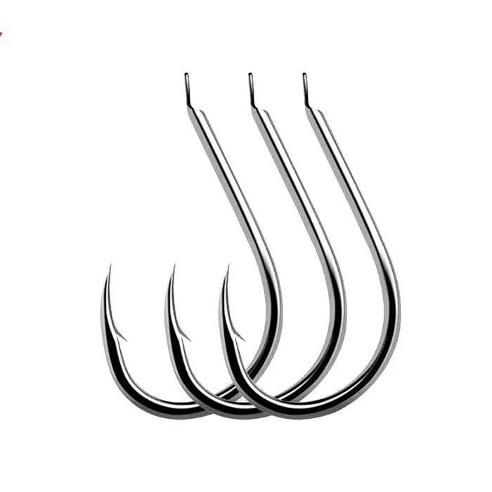 100 hameçons pêche à la carpe en acier haute carbone, hameçons simples barbelés pour pêche en