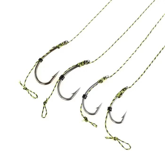 Kit de montage Hair Rig prêt à pêcher Hirisi TS113 - 6 hameçons carpe avec ligne et boilie