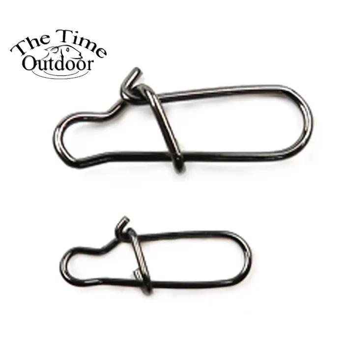 100 mousquetons à ressort inox pour pêche - connecteurs sécurité snaps barrel swivel