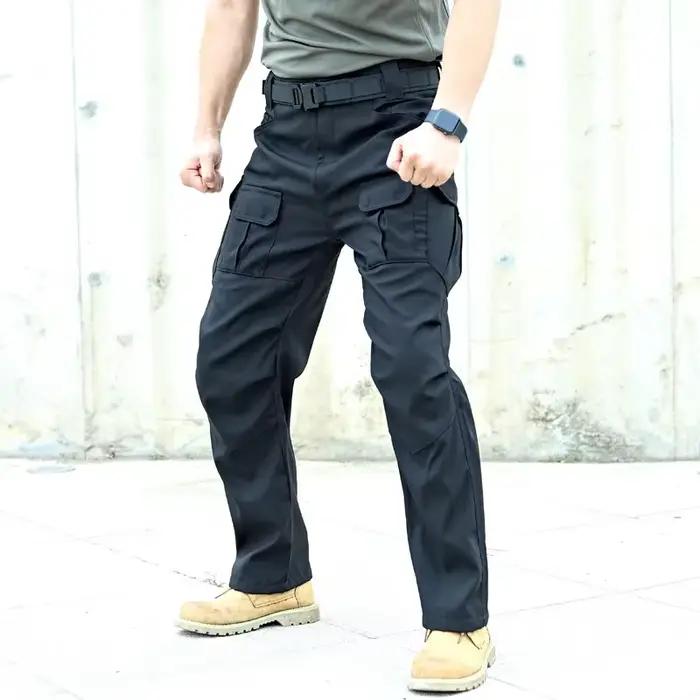Pantalon cargo tactique homme multi-poches résistant pour pêche, randonnée et activités outdoor