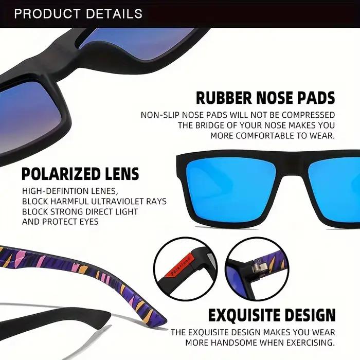 Lunettes de soleil vintage carrées polarisées pêche conduite - Design luxe UV400 homme femme