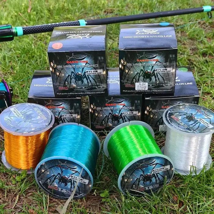 Ligne de pêche monofilament SantaKing 500m résistante et anti-abrasion nylon pour lancer long et fluide