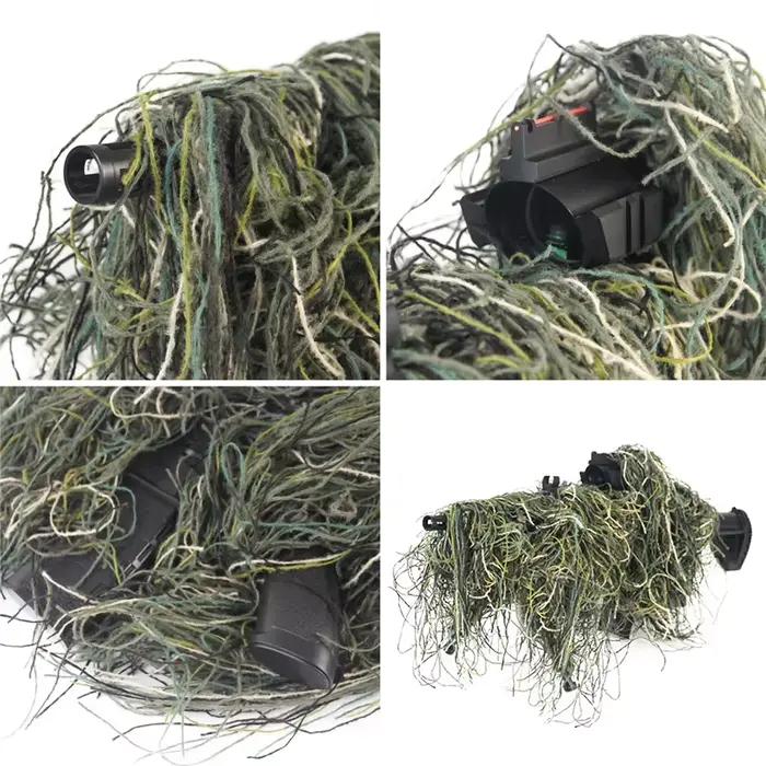 Accessoires camouflage pour chasse pêche - Enveloppes armes et cordes élastiques militaires