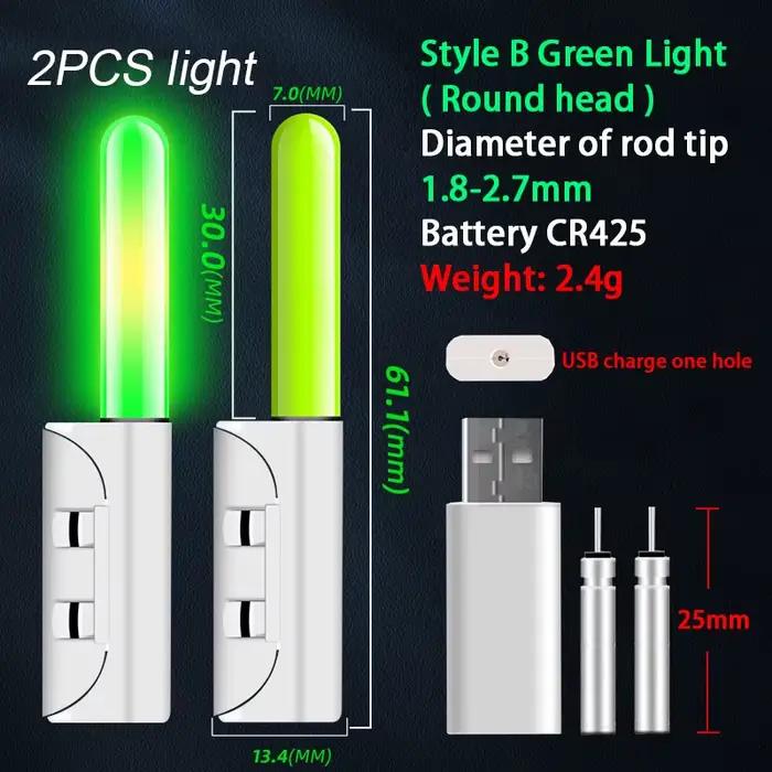 Lampe électronique CR425 pour canne à pêche - lumière LED amovible étanche pêche de nuit rocheuse
