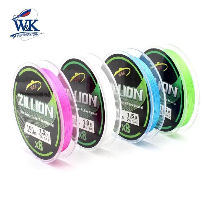 Ligne de pêche PE X8 150m double couleur super résistante pour pêche sportive en mer et eau douce