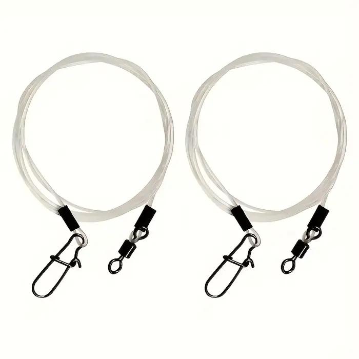 Bas de ligne fluorocarbone 12 pièces avec émerillon rotatif 360° - Pêche brochet, perche - Eau douce et mer